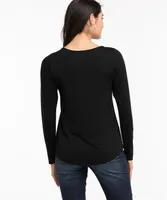 Eco-Friendly Notch Neck Hacci Top