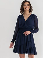 Nova Chiffon Smocked Mini Dress