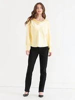 Satin Cowl Blouse