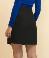 Boucle Mini Skirt with Buttons