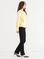 Satin Cowl Blouse