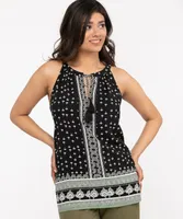 EcoVero™ Halter Tank Tassle Blouse