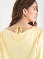 Satin Cowl Blouse