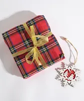 Plaid and Solid Waffle Towel Set