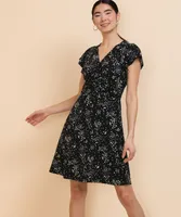 Eco Friendly Twist Front Short Sleeve Dress