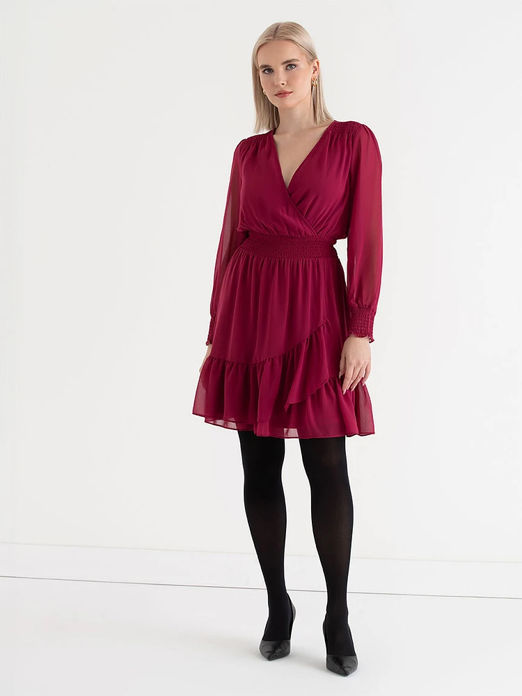 Nova Chiffon Smocked Mini Dress