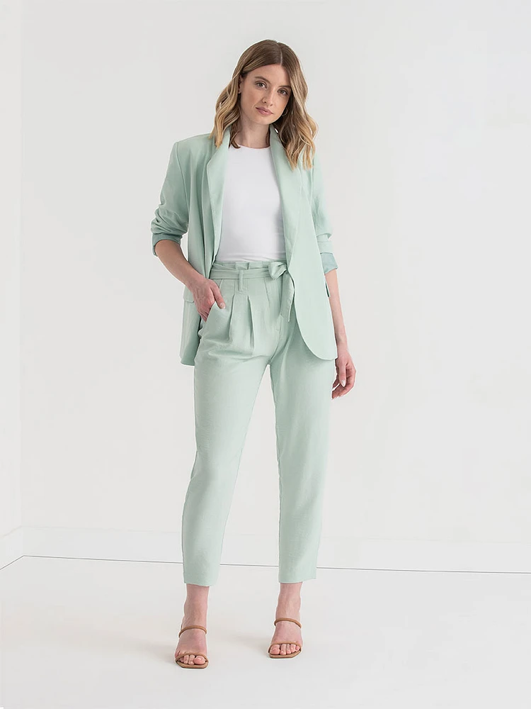 Shawl Collar Open Front Blazer