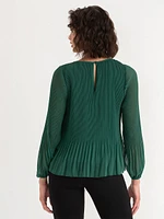 Long Sleeve Release Pleat Blouse