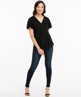Eco-Friendly Crochet Trim Babydoll Top