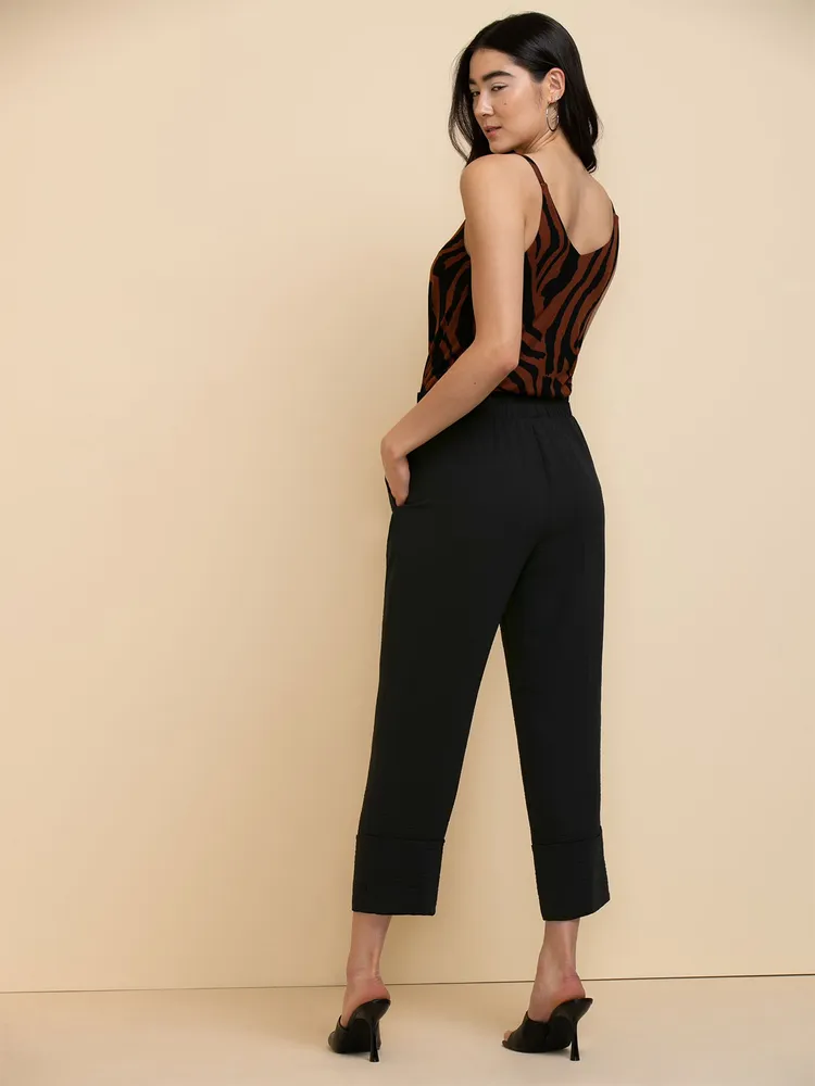 Straight Crop with Cuff Pant