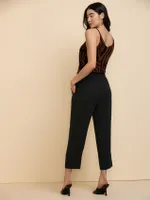 Straight Crop with Cuff Pant