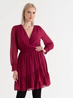 Nova Chiffon Smocked Mini Dress