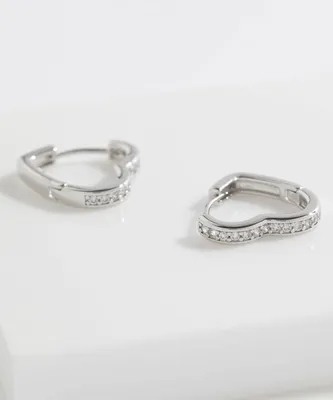Huggie Silver Hearts