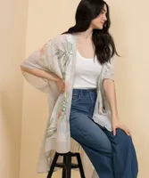 Tropical Print Ruana
