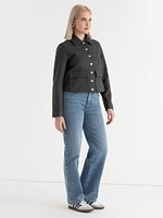 Cropped Felt Jacket