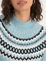 Mock Neck Balloon Sleeve Sweater
