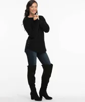 Side Button Teddy Sweater