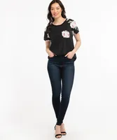 Mixed Media Pocket Front Top