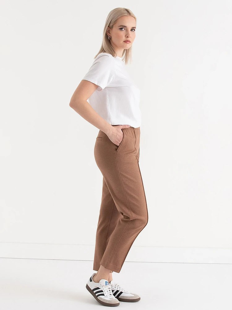Double Knit Tapered Leg Ankle Pant