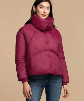 Snap Front Puffer Jacket