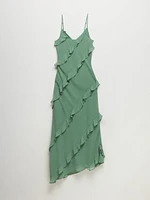 Chiffon Ruffle Maxi Dress