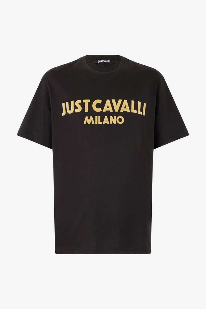 T-Shirt With Flocked Logo