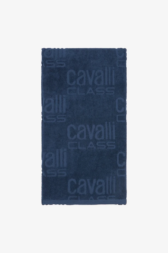 Beach towel with all-over Cavalli Class logo