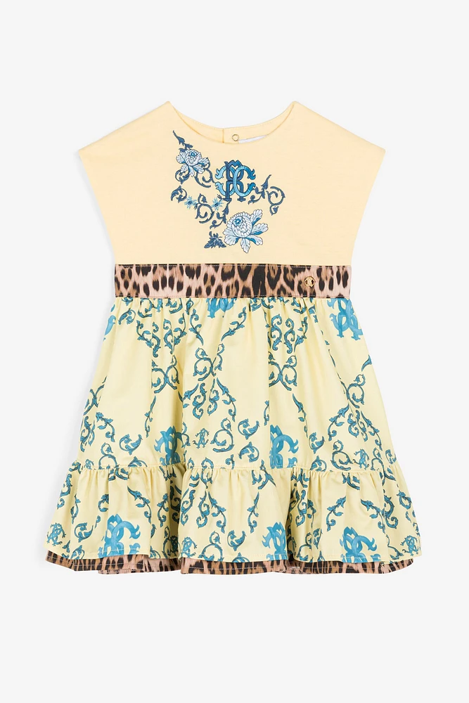 RC Monogram-Print Cotton Dress