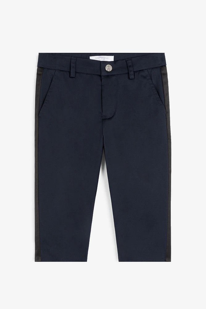 RC Monogram-Embroidered Cotton Trousers