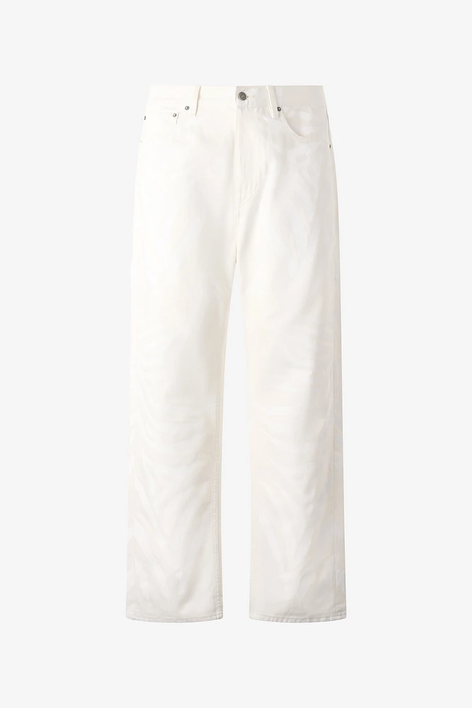 Zebra-Print Five-Pocket Pants