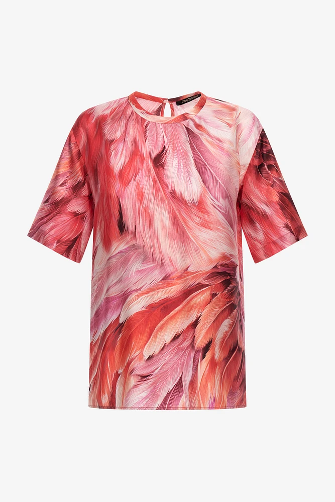 Plumage print t-shirt