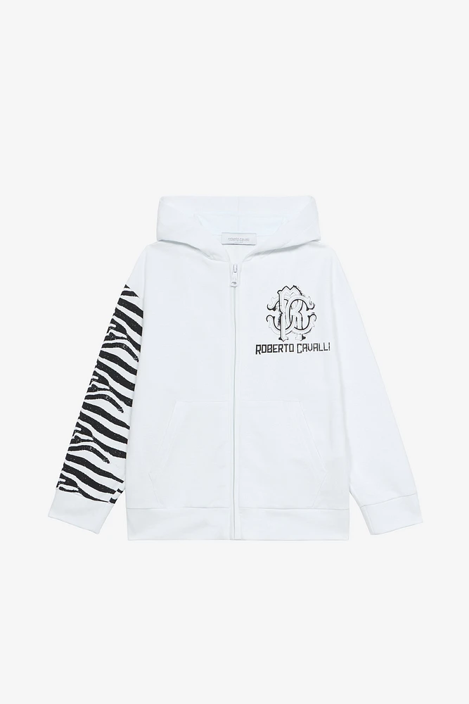 Zebra-Print Sweatshirt With Logo