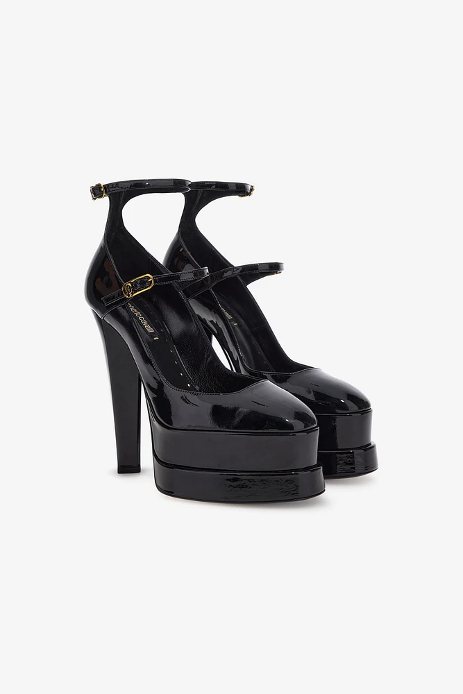 Platform sandals with straps
