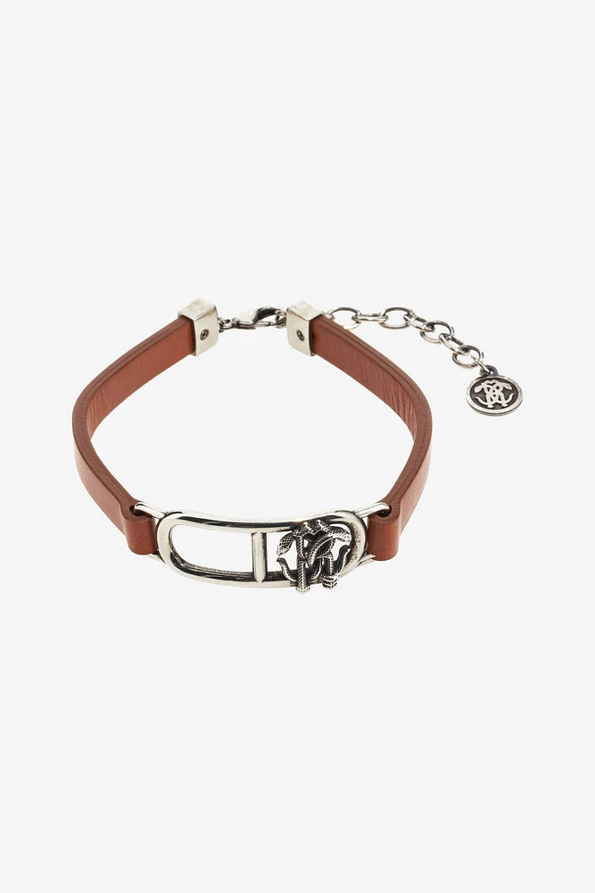 Leather bracelet with Monogram RC