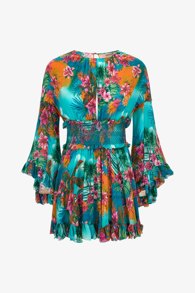 Hawaii Print Dress Mini