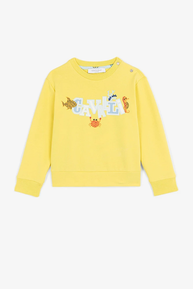 Graphic-print crew-neck sweatshirt