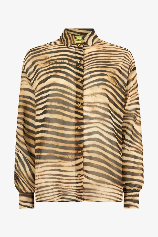 Shirt With Tiger Skin Print