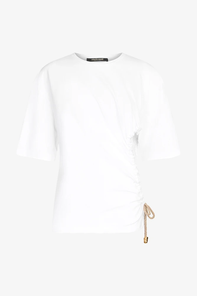 Wall Print T-shirt with Knot