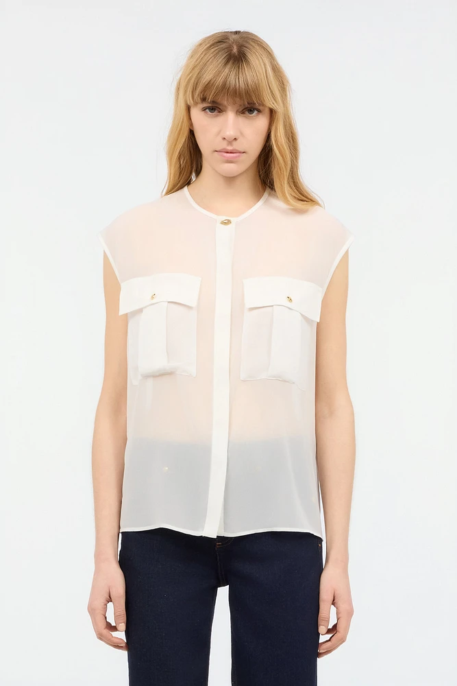 See-Through Sleeveless Top