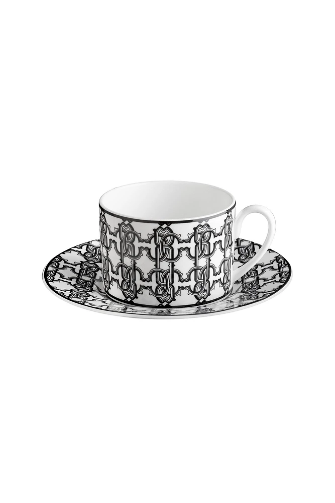 Monogram Black2 Tea Cups In Gift Box
