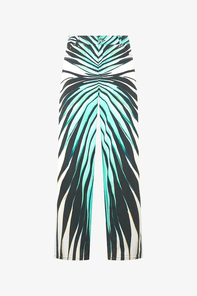 Ray Of Sea Print Trousers