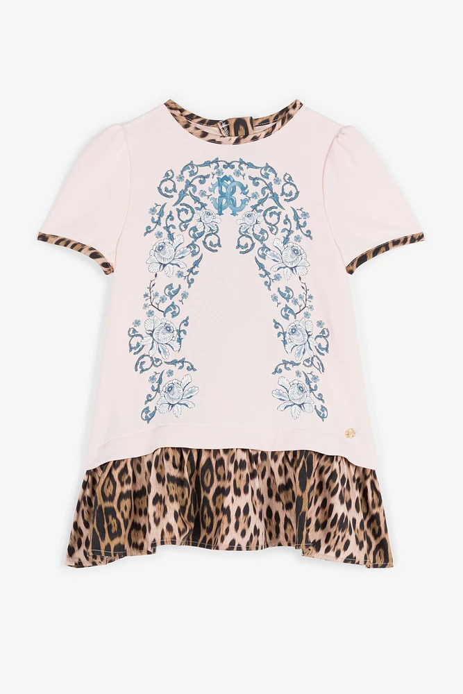 RC Monogram And Leopard-Print Dress