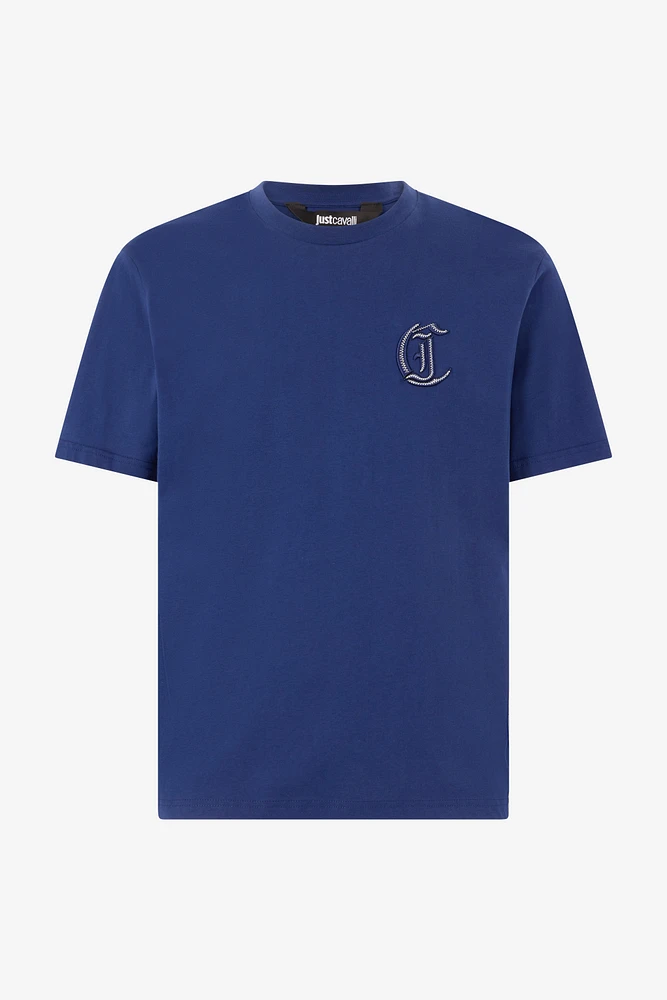 T-Shirt With Monogram On Chest