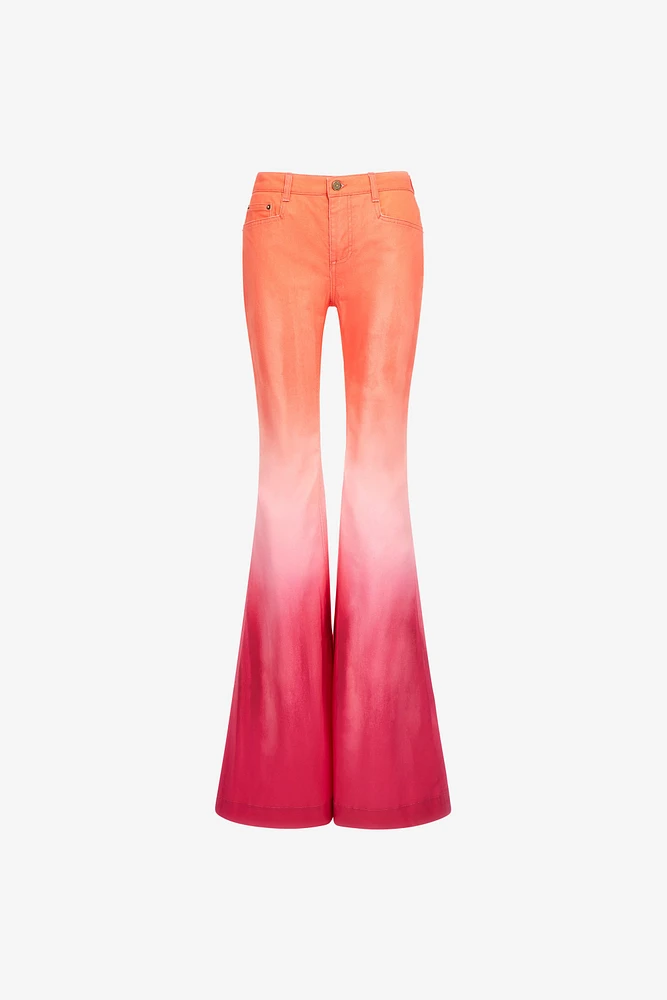 Flared denim