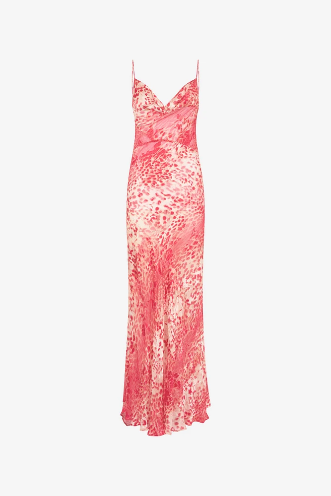 Long Dress With Jaguar Skin Print