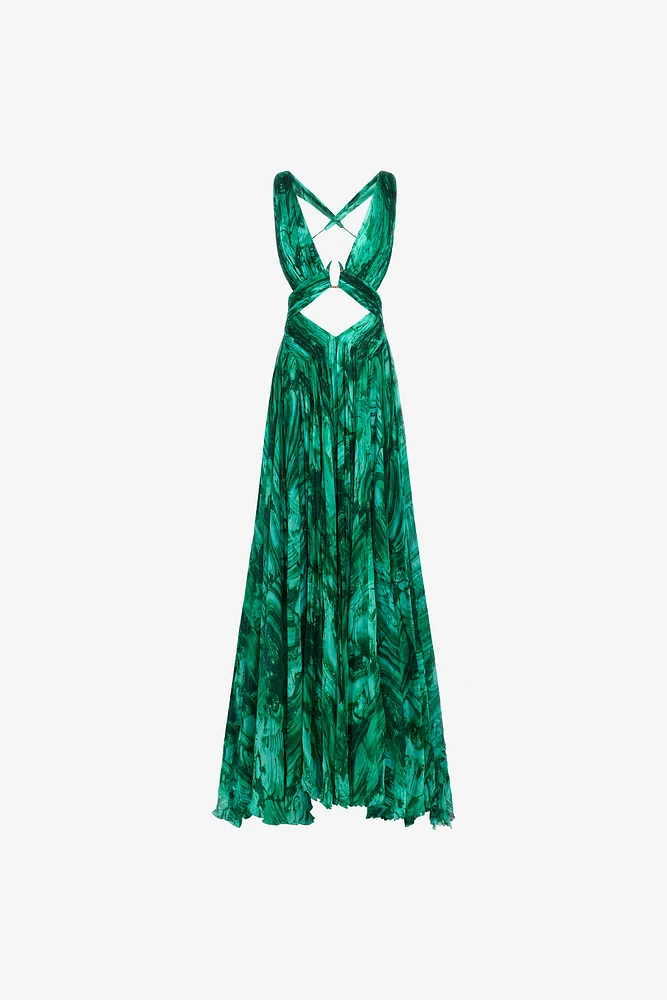 Malachite Print Profumo Dress