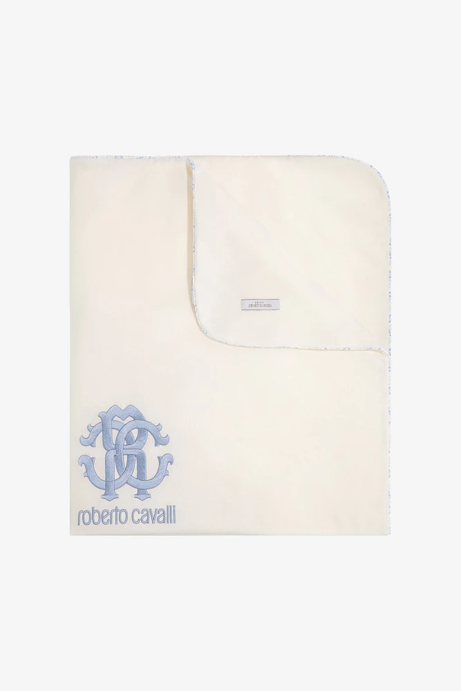 Logo print baby blanket