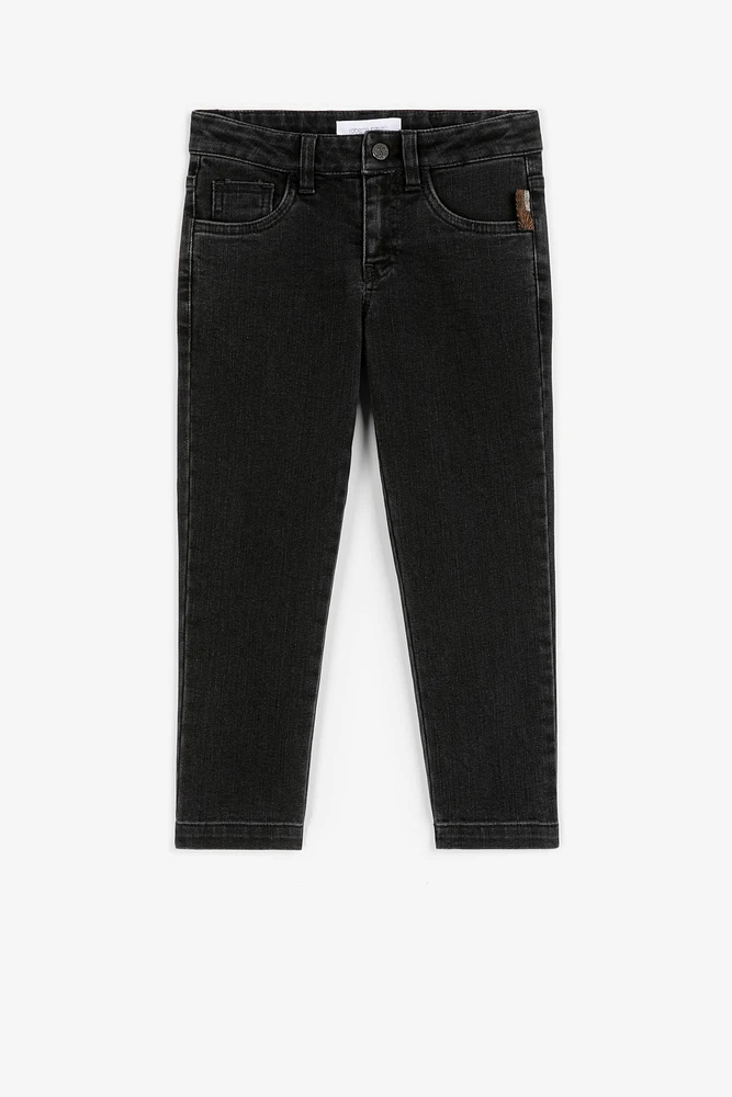 Logo-patch straight-leg jeans