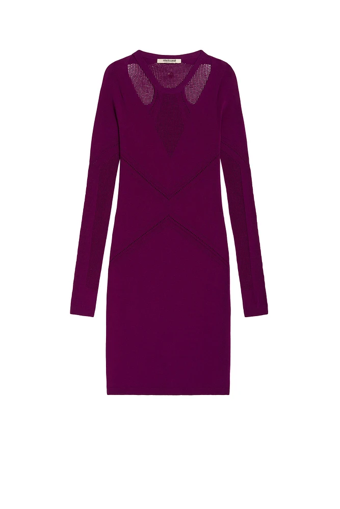 Cut out knitted mini dress