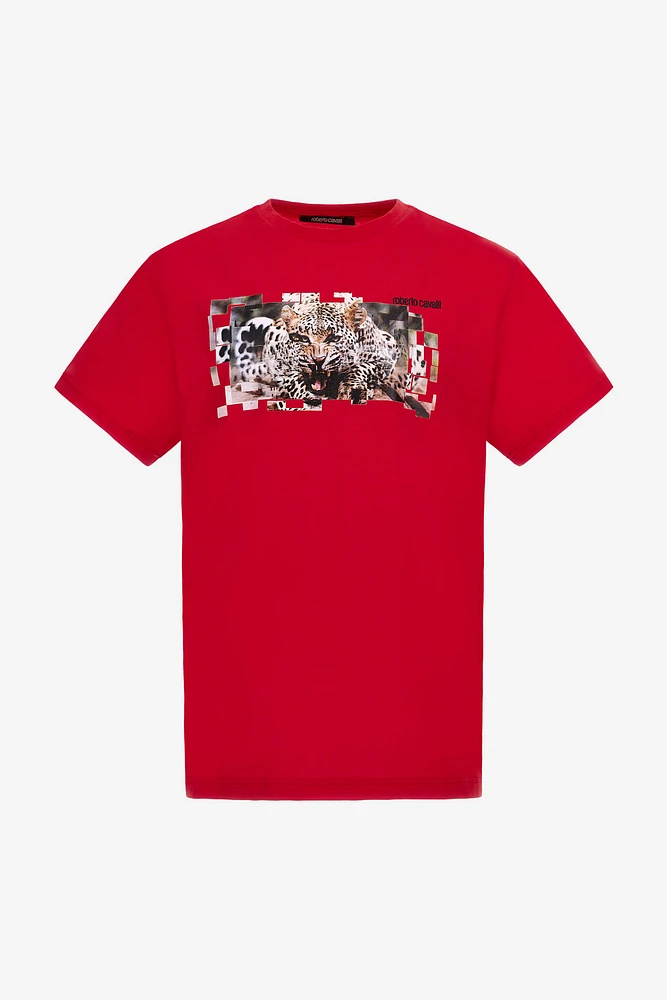 T-shirt with Jaguar logo and print